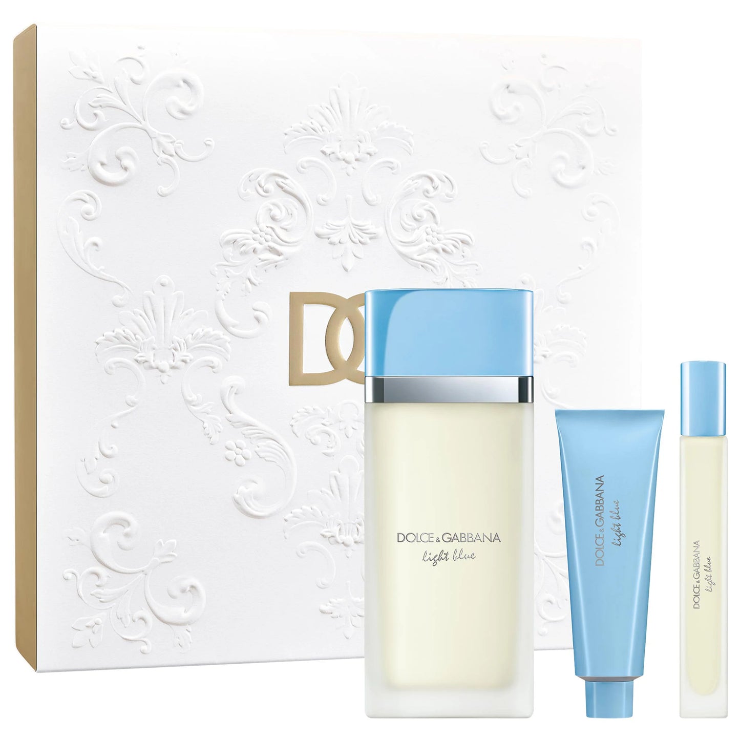 Dolce & Gabbana Light Blue 3pcs Eau de Toilette 100ml + Travel Size y Crema