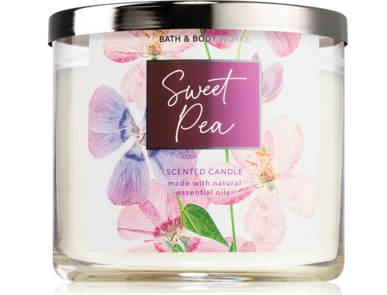 ✨Bath&BodyWorks Sweet Pea Vela 3 Mechas✨