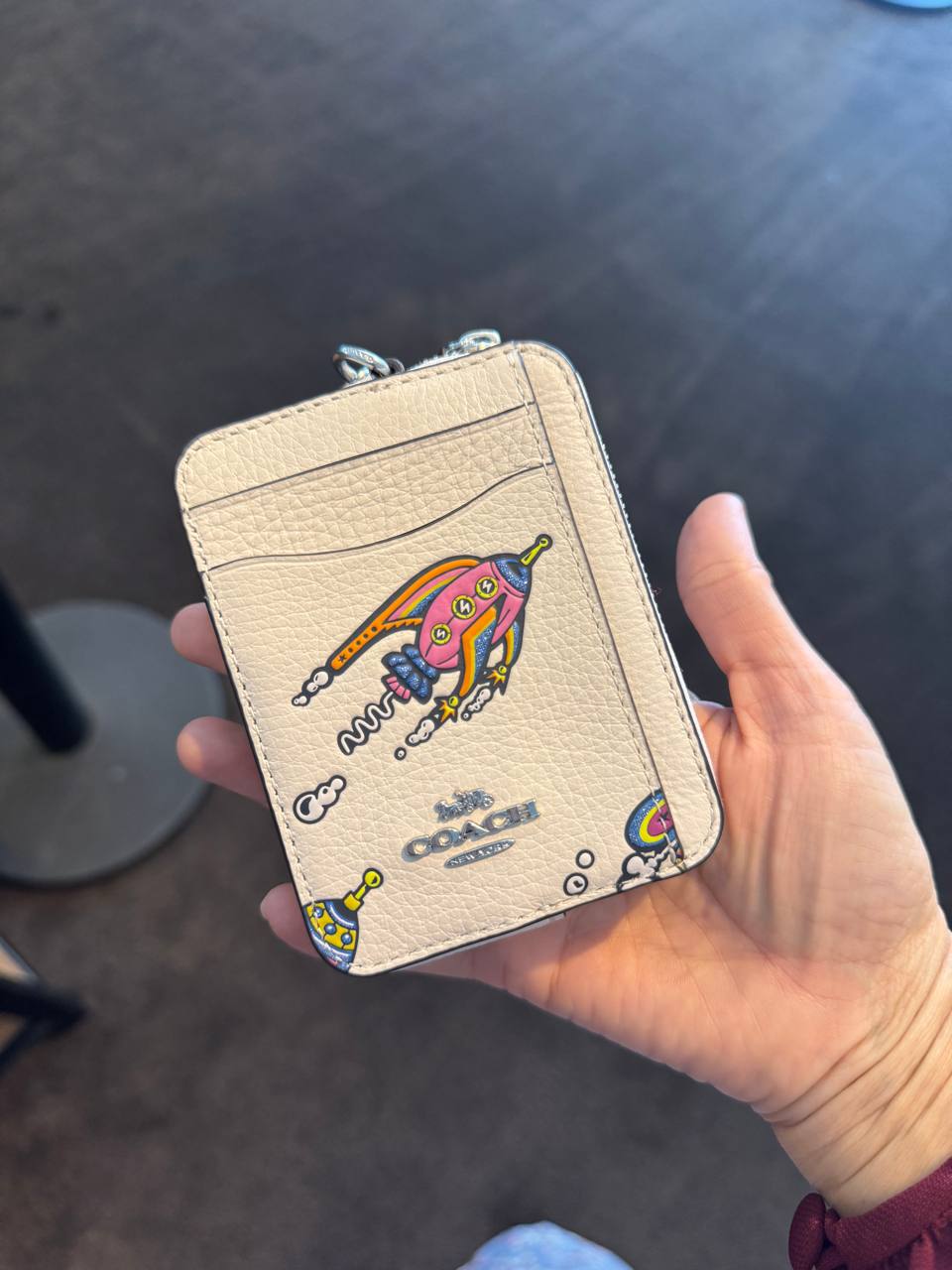 Coach Silver Cosmic 🚀 Zip Card Case