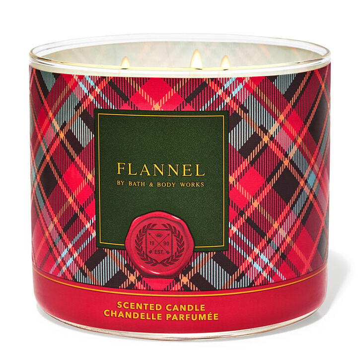 ✨Bath&BodyWorks Flannel Vela 3 Mechas✨