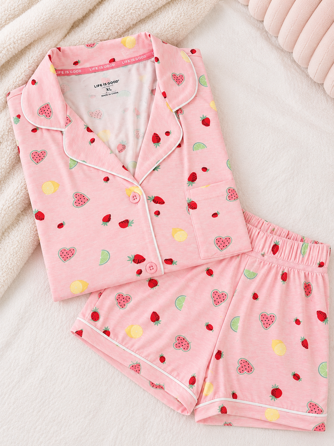 Pijama de Fresa, Corazones y Limones de Short