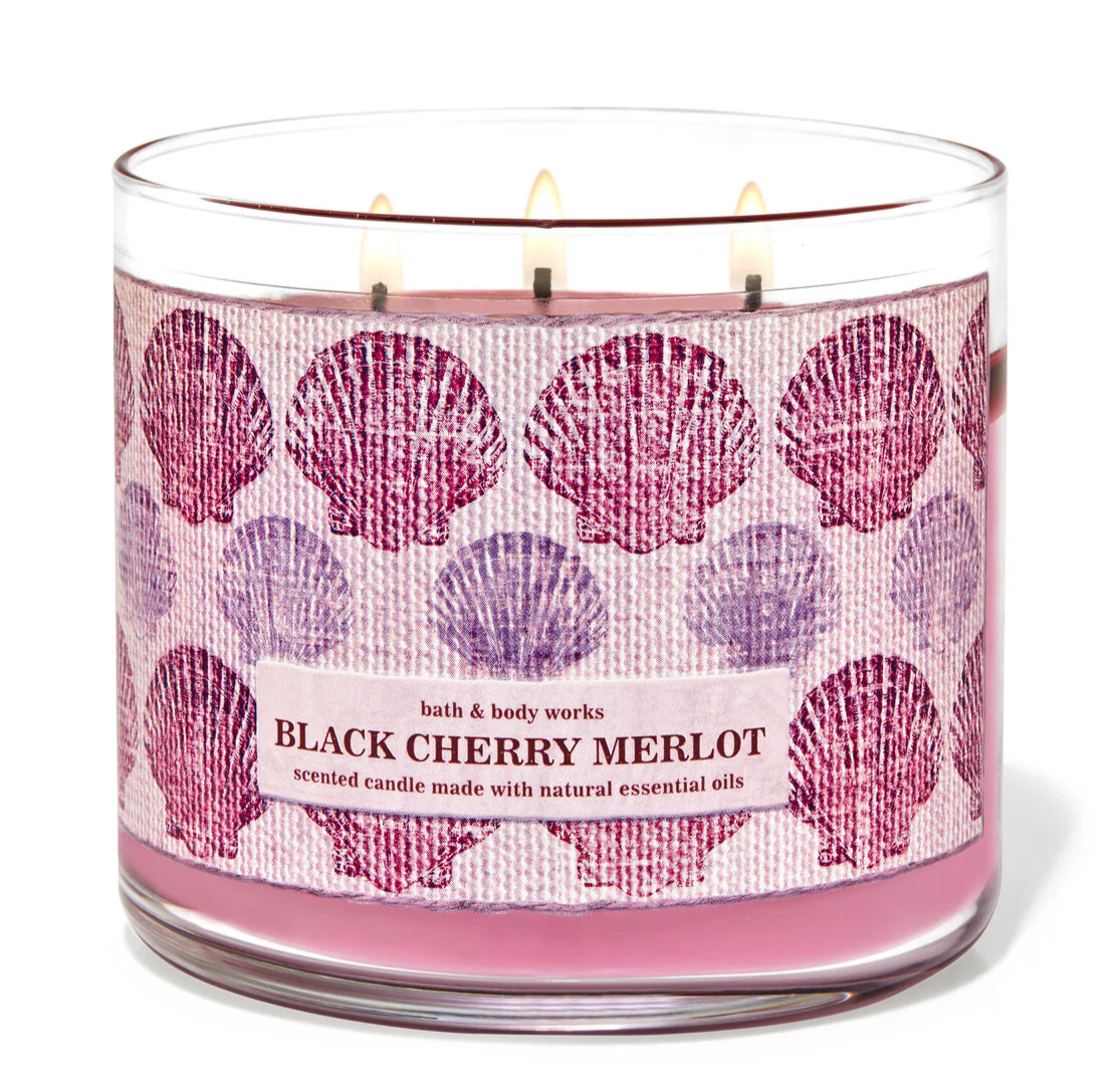 ✨Bath&BodyWorks Black Cherry Merlot Vela 3 Mechas✨