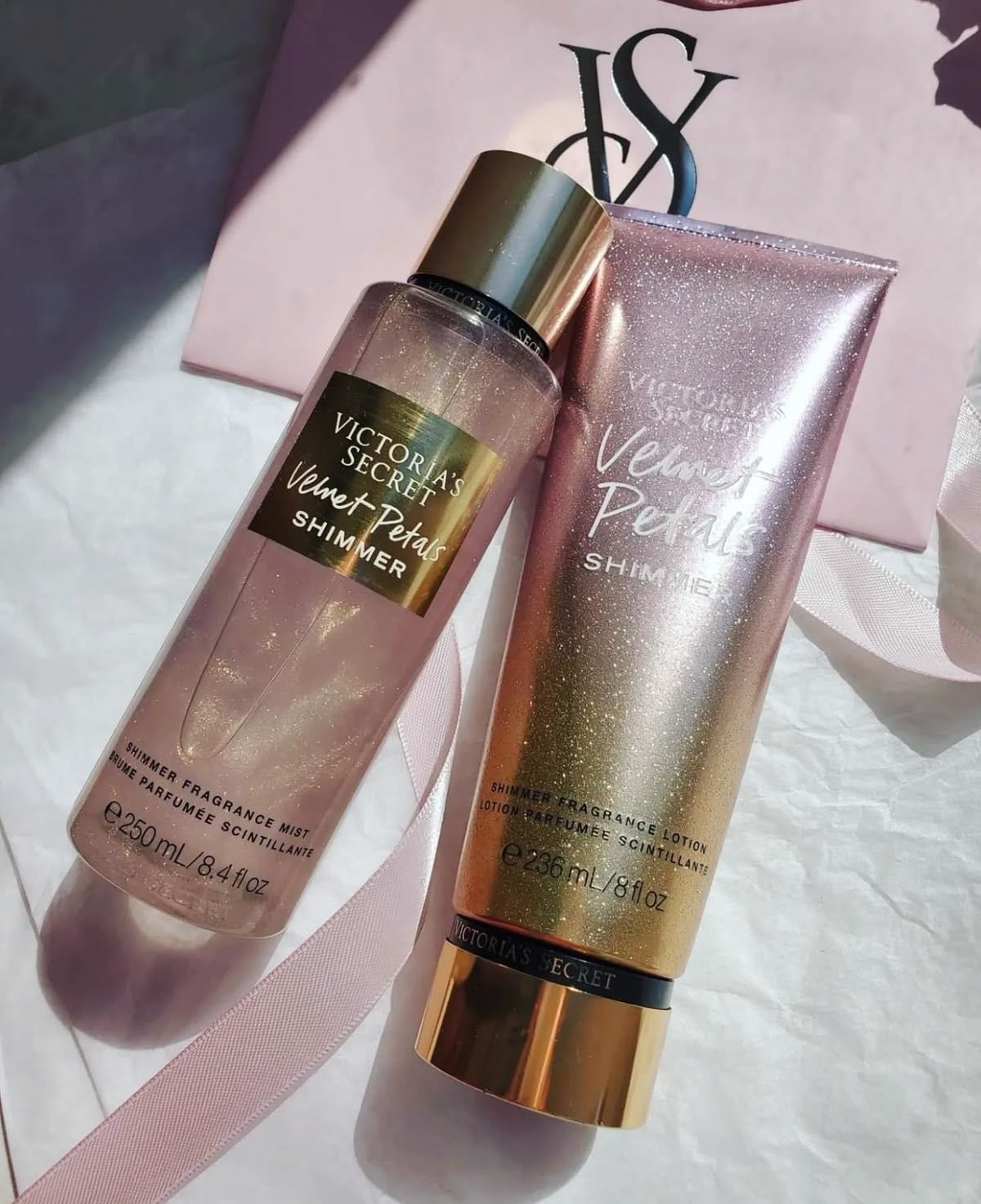 Velvet Petals Shimmer✨ Victoria’s Secret Set 2pcs