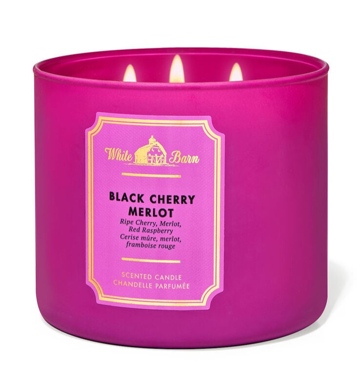 ✨Bath&BodyWorks Black Cherry Merlot Vela 3 Mechas✨