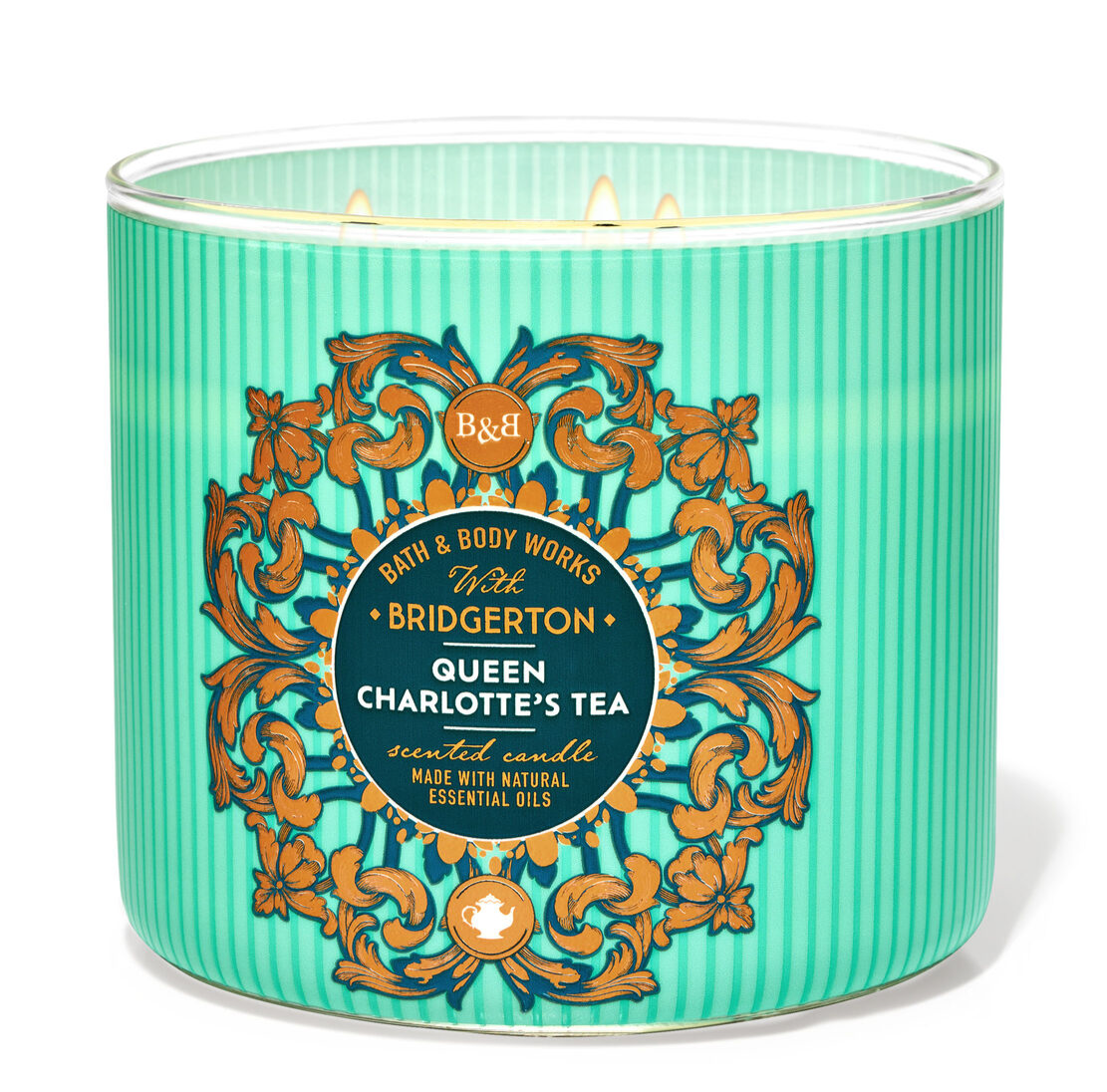 ✨Bath&BodyWorks Queen Charlotte’s Tea Vela 3 Mechas✨ 🐝BRIDGERTON🐝