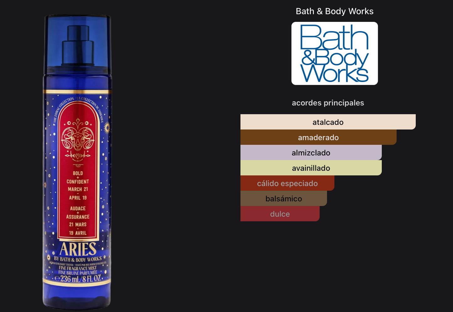 BBW The Zodiac Collection Aries Splash