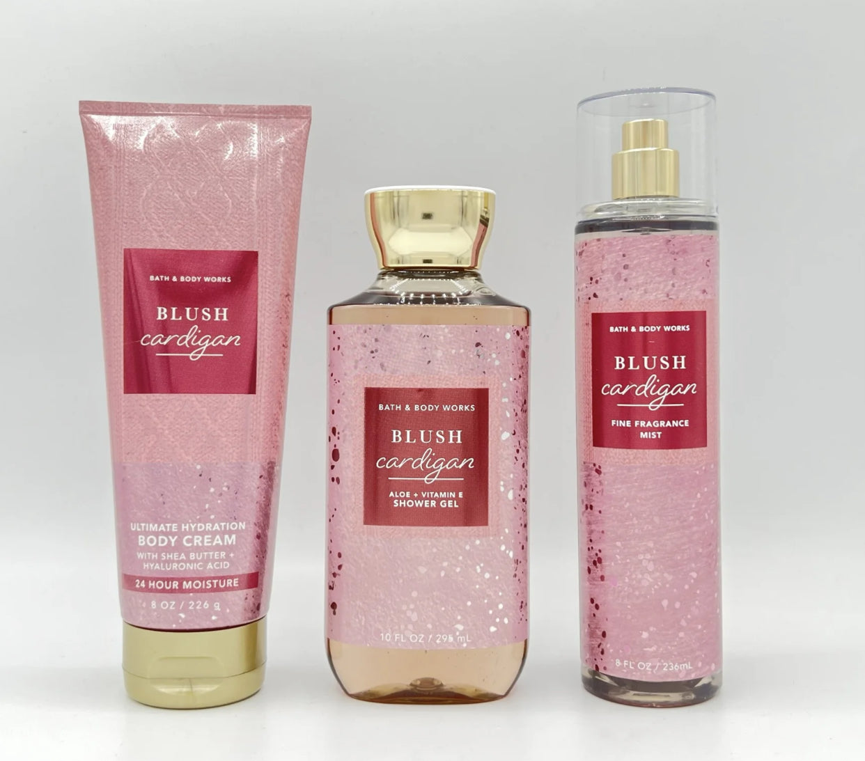 Set 3 Piezas Bath and Body Works Blush Cardigan