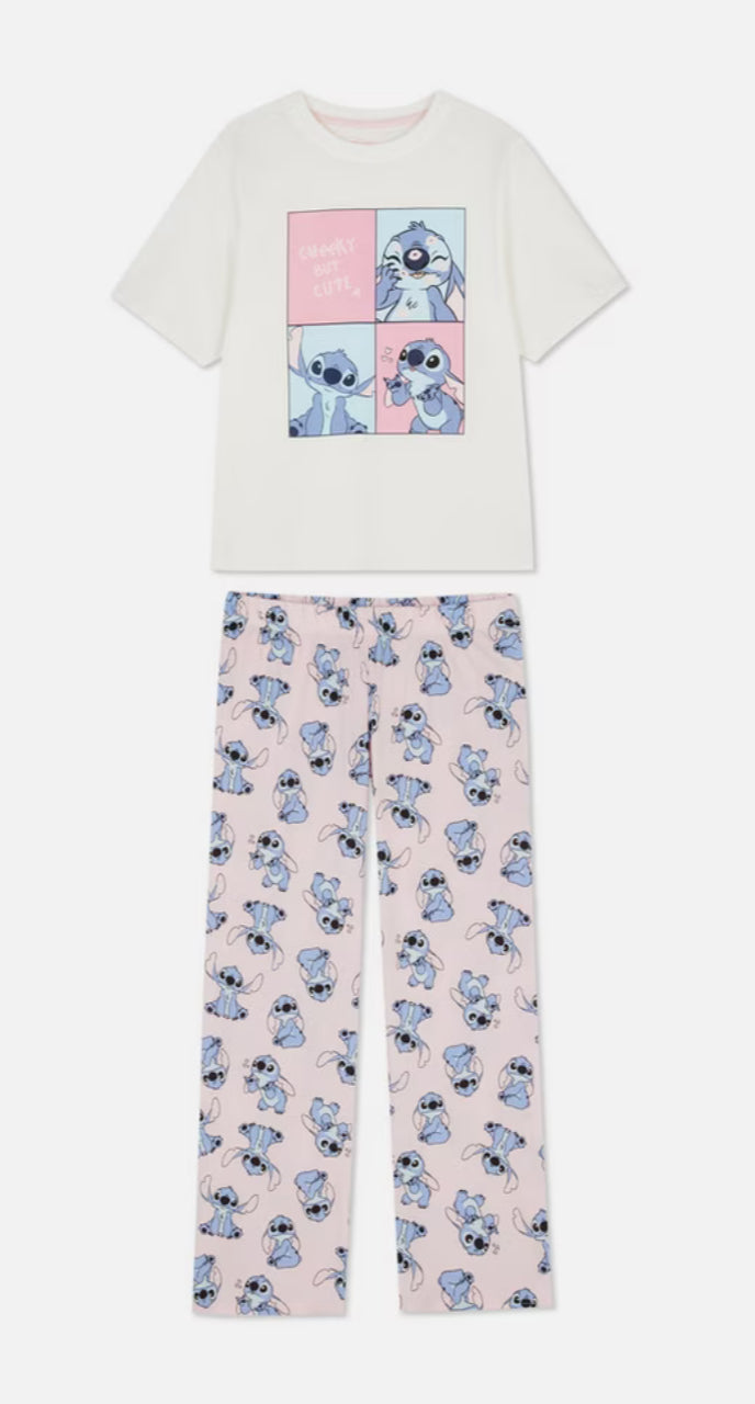 Pijama Stitch Rosada