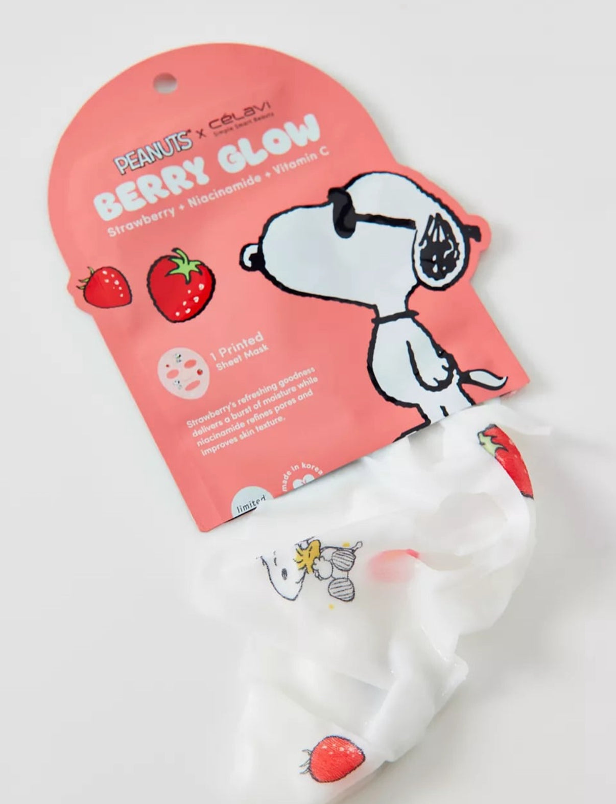Célavi Mascarilla Facial Snoopy Berry Glow