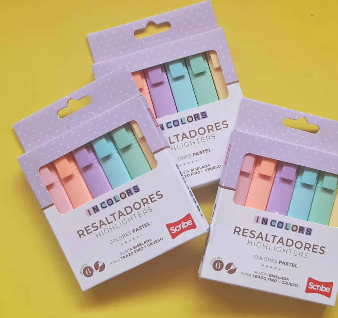 Resaltadores Colores Pastel