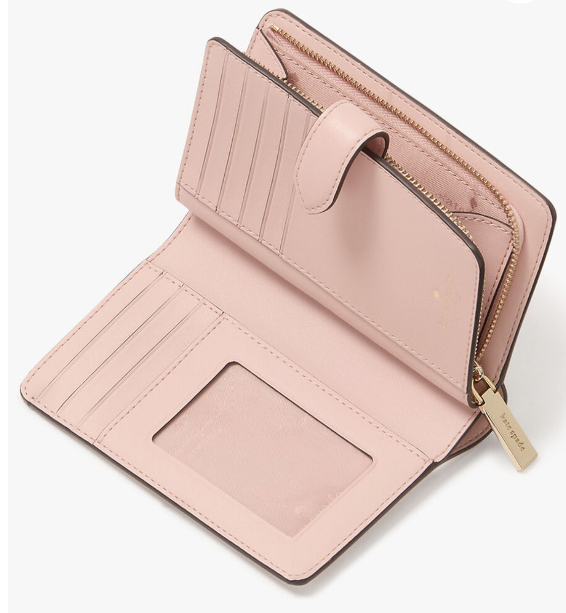 KATE SPADE Flower Spade Medium Compact Billfold Wallet