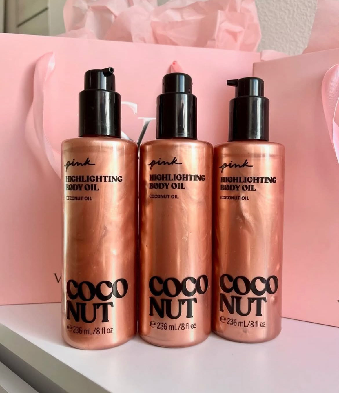 Pink🎀 Coconut 🥥 Oil/ Aceite Corporal