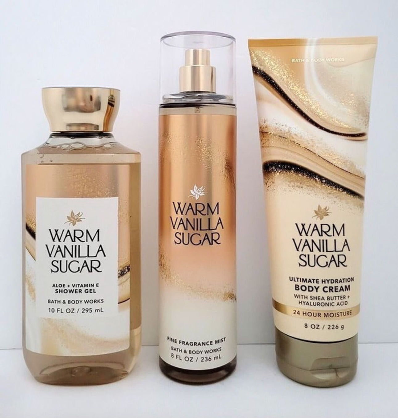 Set Bath and Body Works Warm Vanilla Sugar 3 pcs