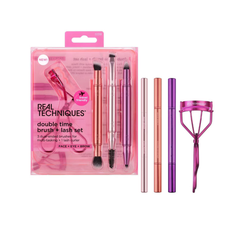 Real Techniques Double Time Brush + Lash Set - 4ct
