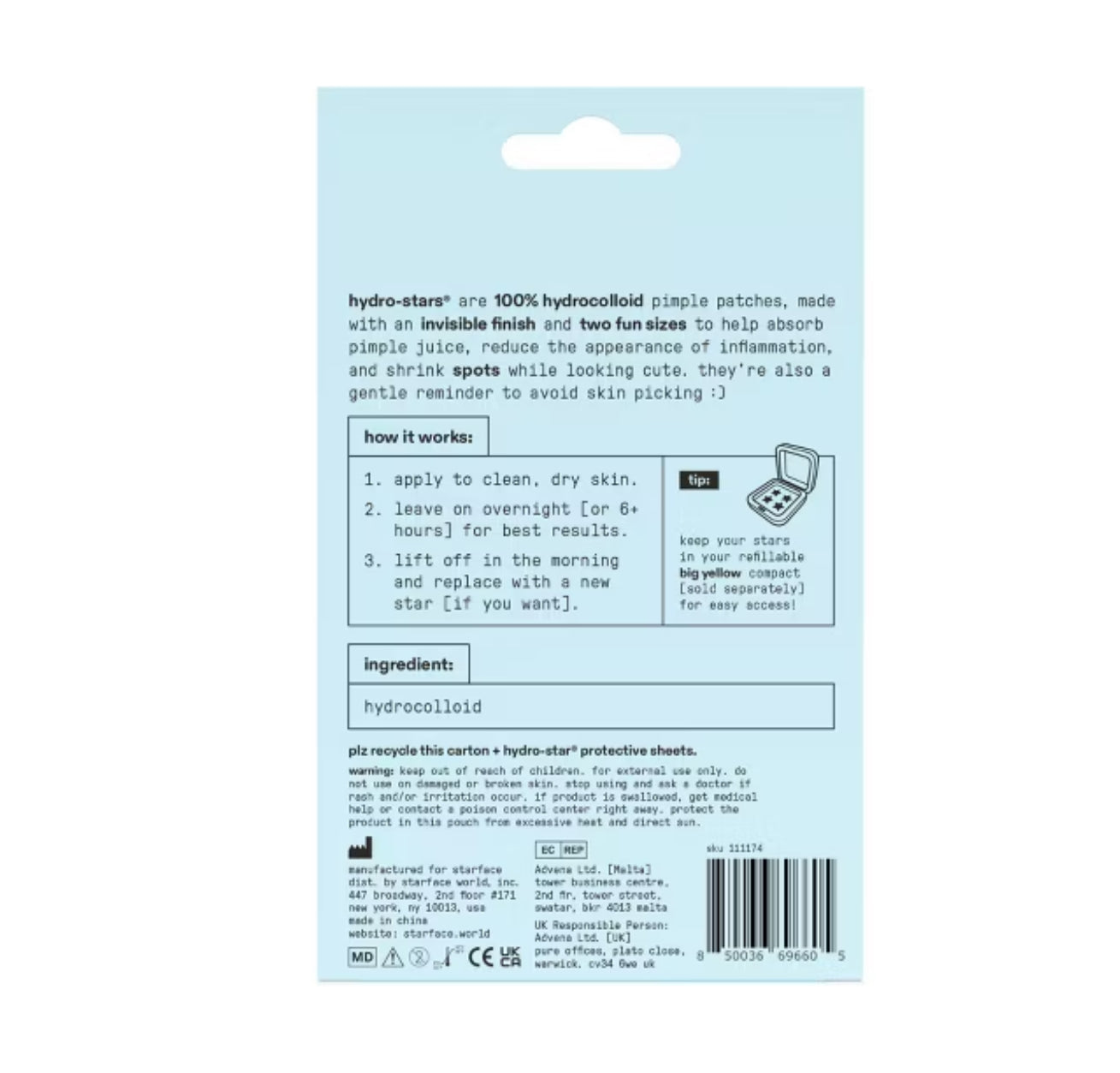 Starface Hydro-Stars Clear Facial Pimple Patch Refill - 32ct