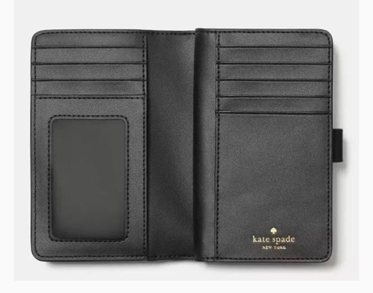 Monedero Kate Spade Negro Floral