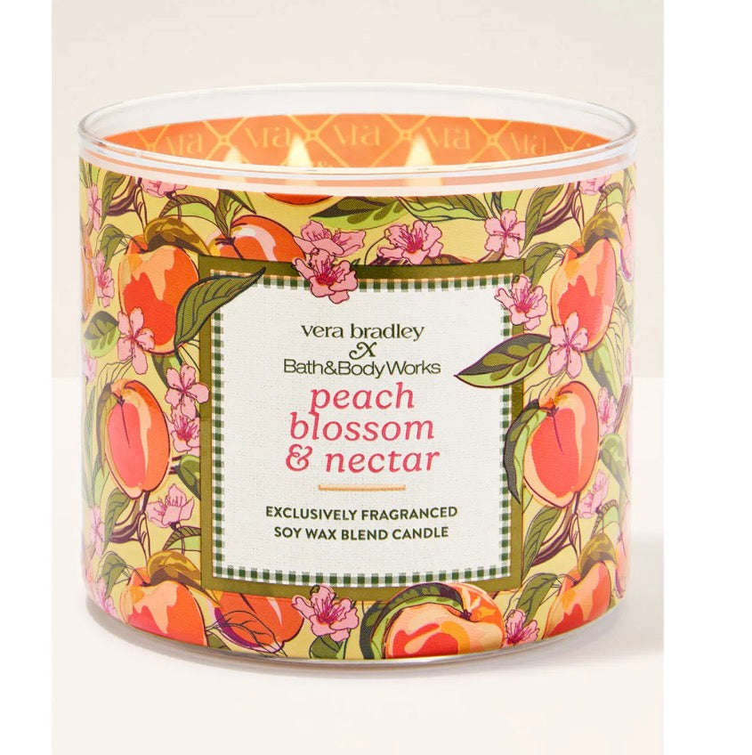 Vela de 3 Mechas Peach Blossom & nectar