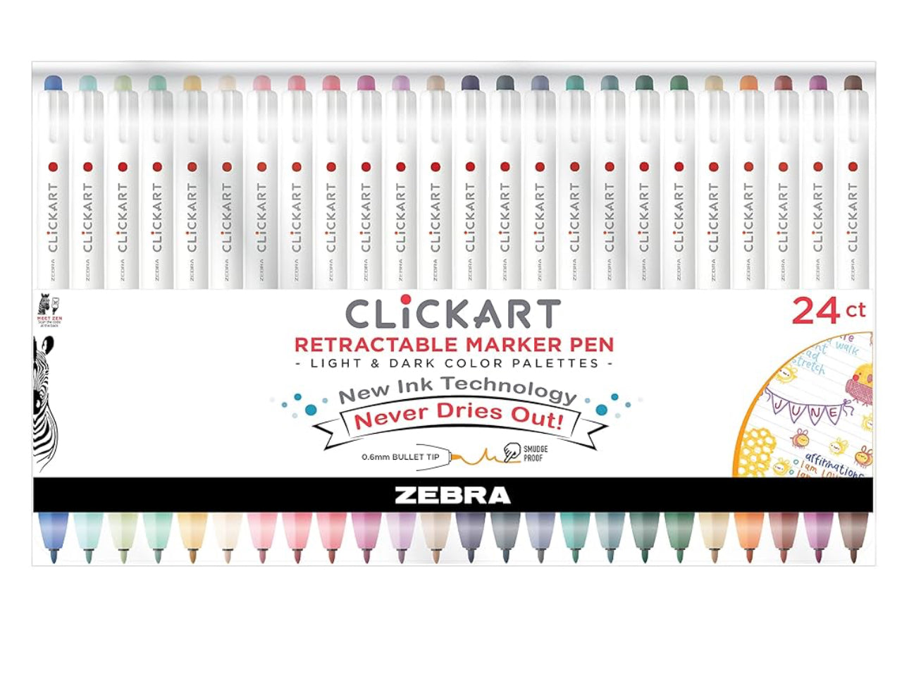 Zebra Clickart Retractable Marker Pen