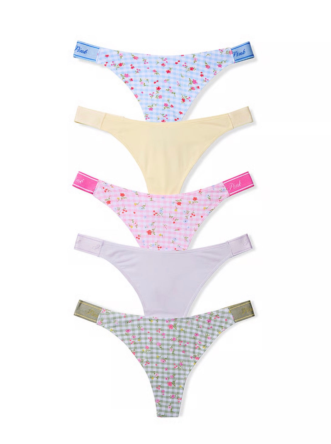Pack de 5 Pantie Algodón Pink Tanga