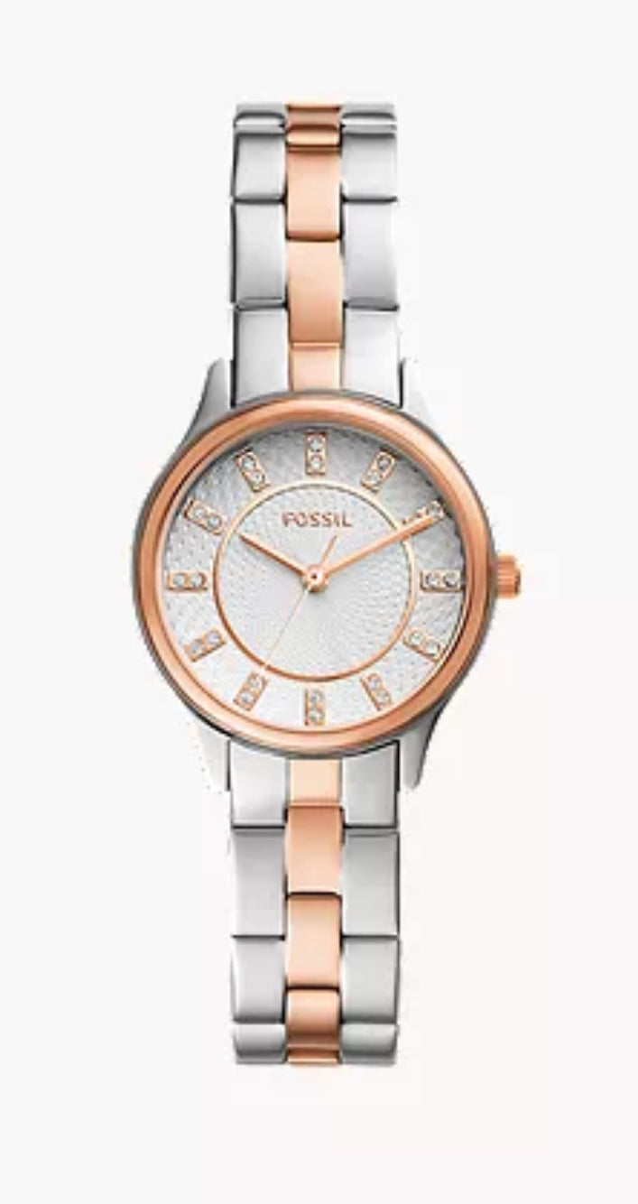 Reloj Fossil Plateado & Rose Gold