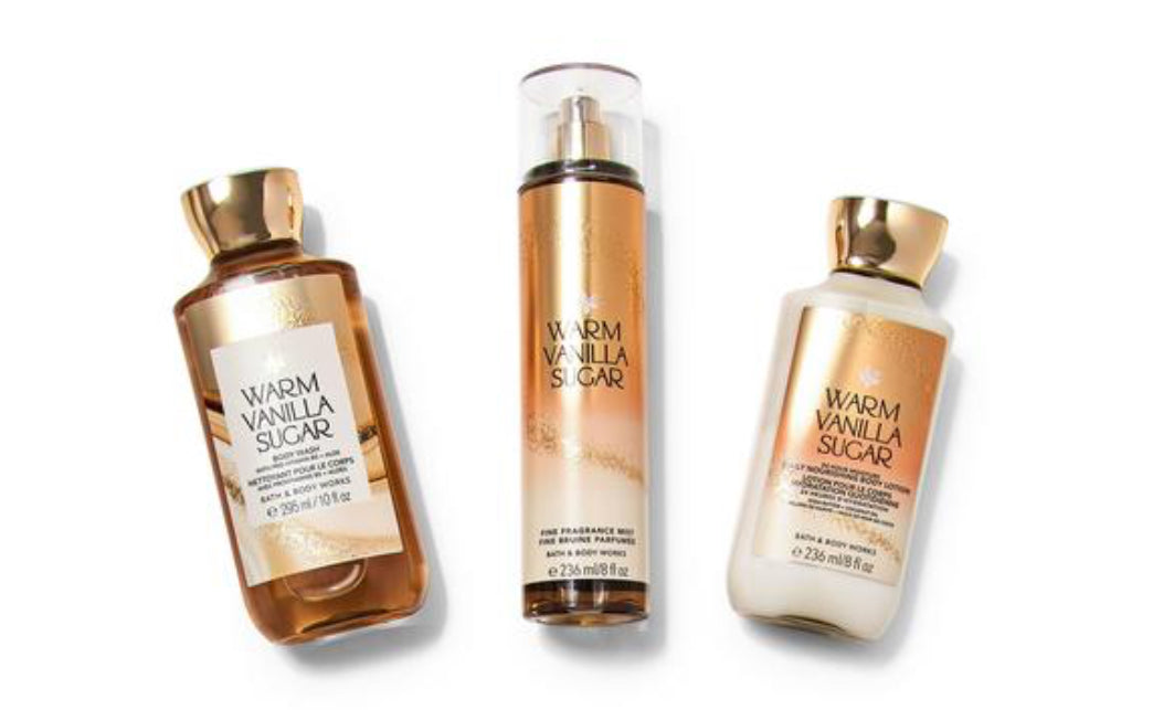 Set Bath and Body Works Warm Vanilla Sugar 3 pcs