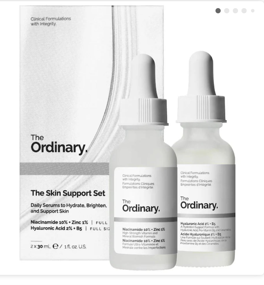The Ordinary The Skin Support Set with Niacinamide + Hyaluronic Acid