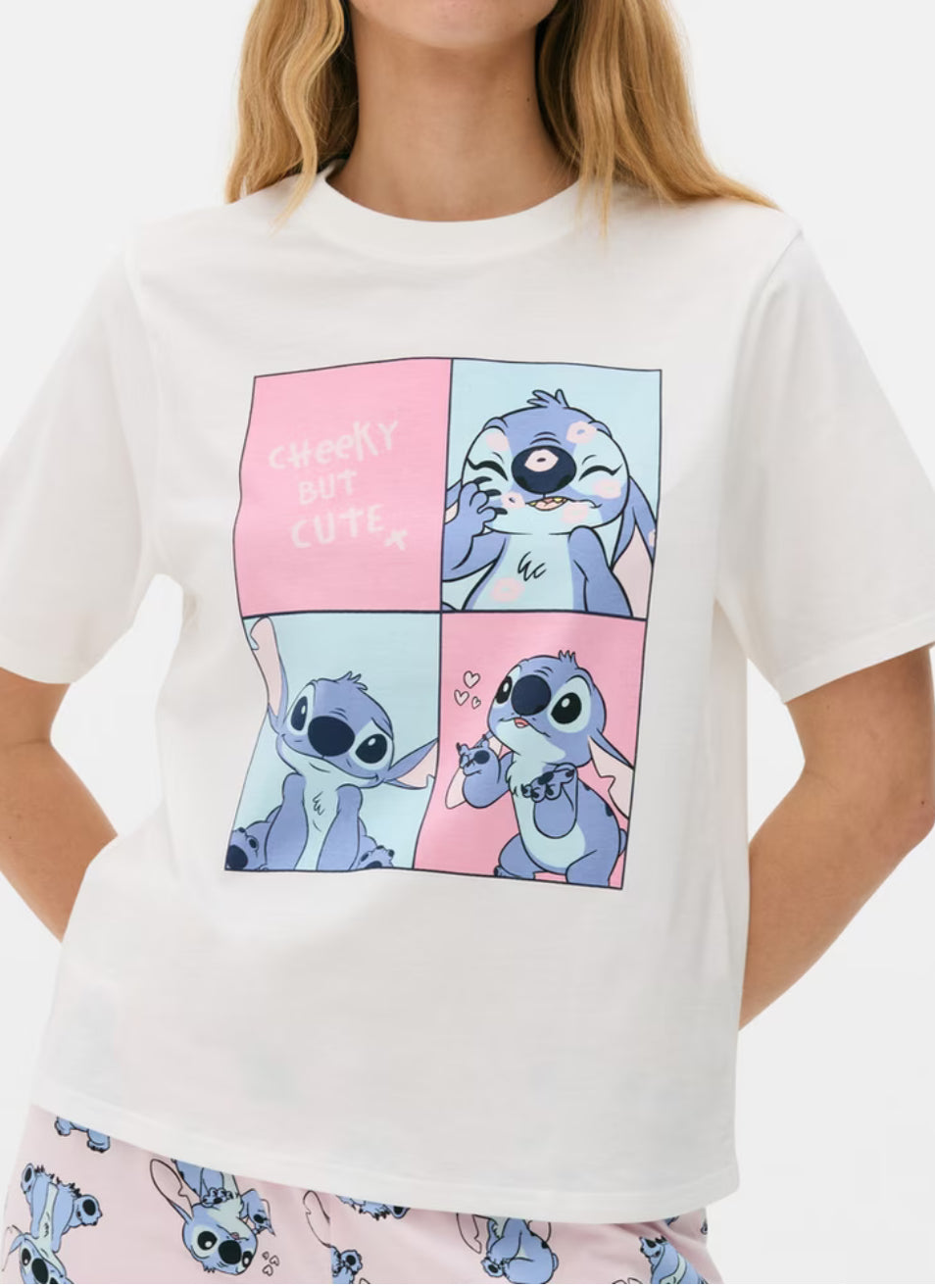 Pijama Stitch Rosada