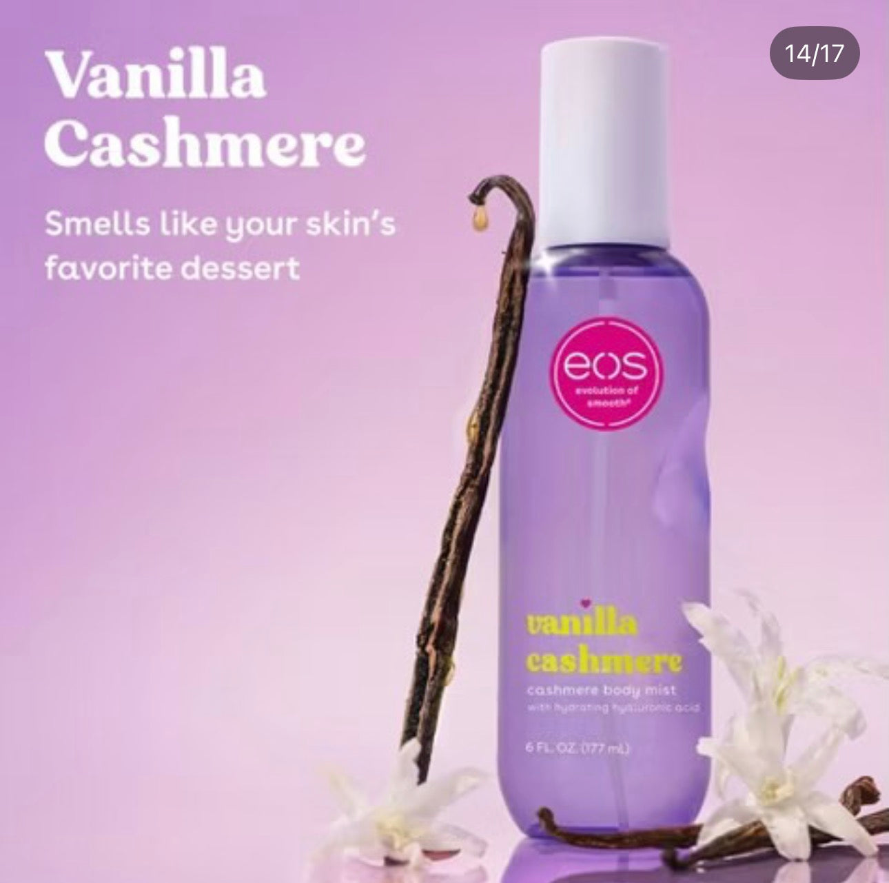 Eos Body Mist Vanilla Cashmere