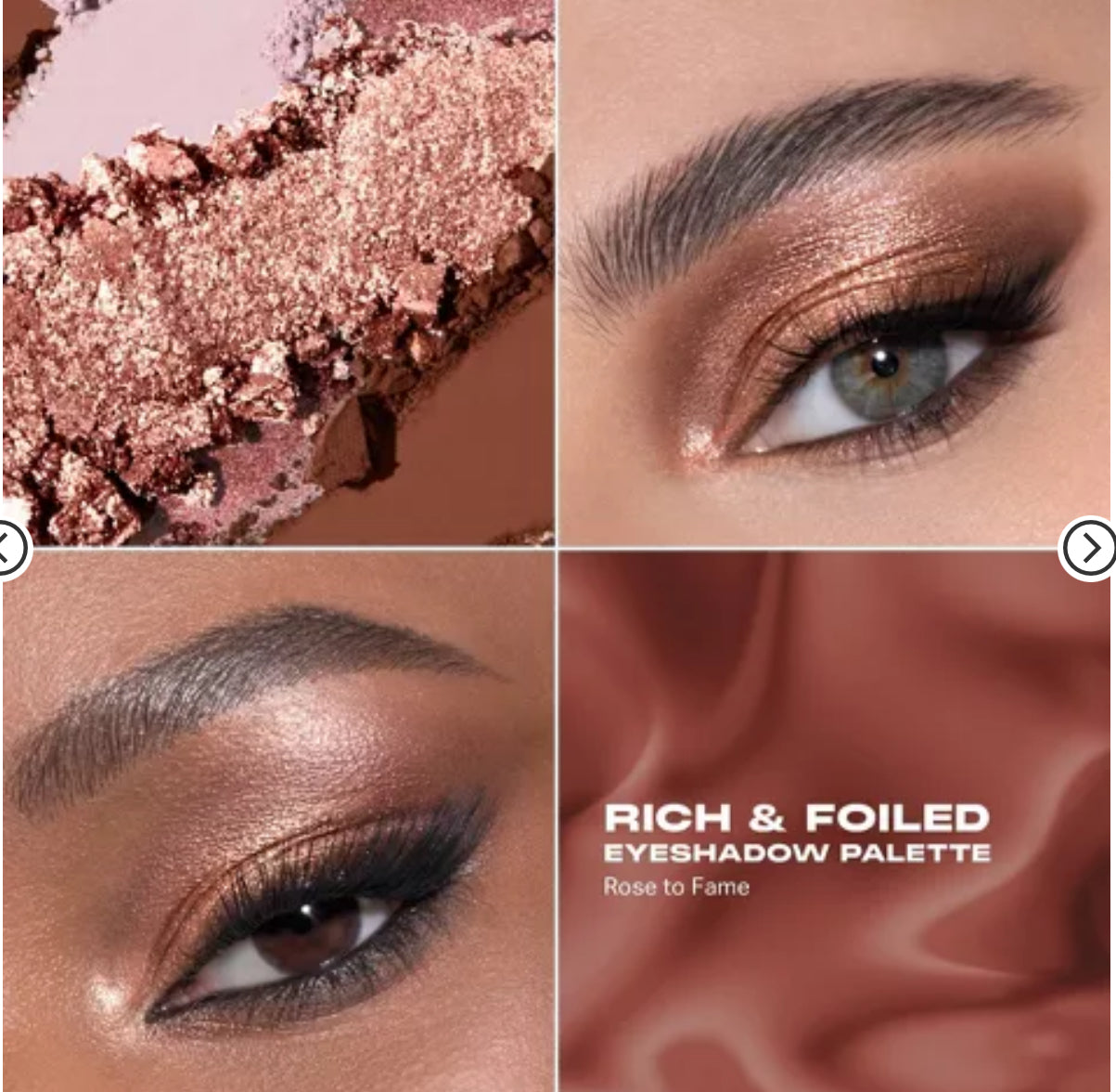 Morphe Rich & Foiled Eyeshadow Palette color Rose To Fame