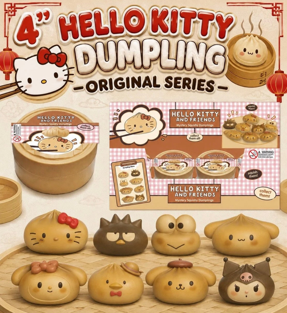 Hello Kitty and Friends Mystery Squishy Dumplings