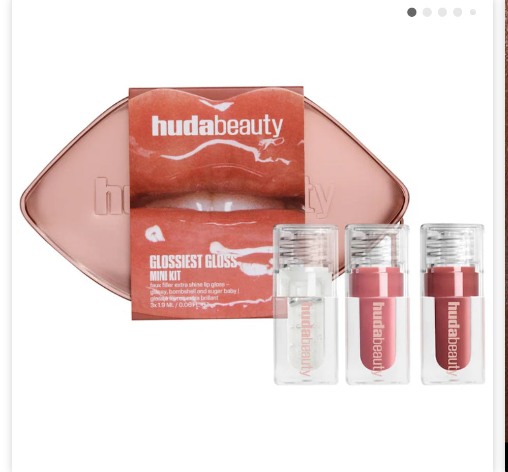 HUDA BEAUTY
Mini Glossiest Lip Gloss Set