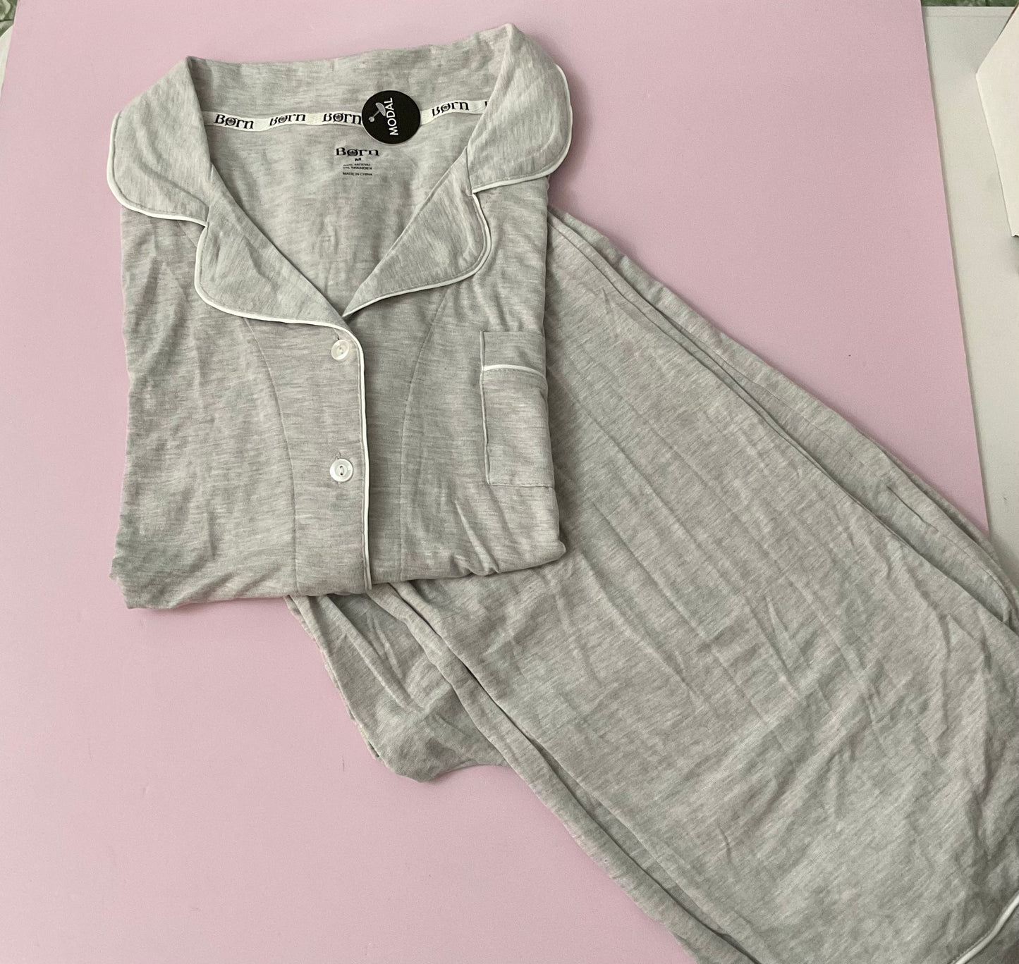 Pijama Born Gris