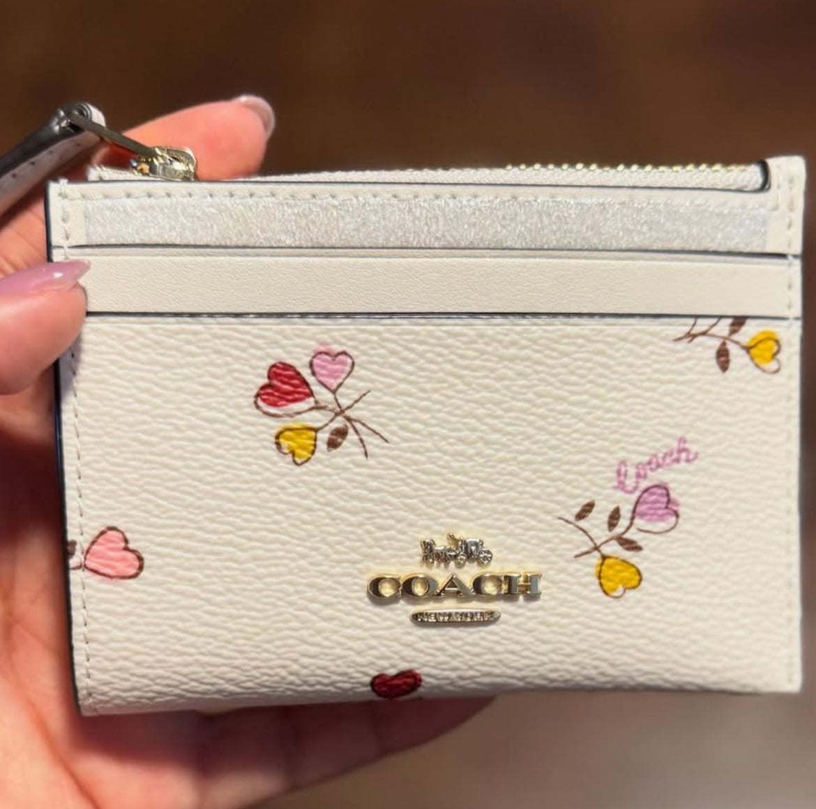 Coach Flowers 💐 Zip Card Holder