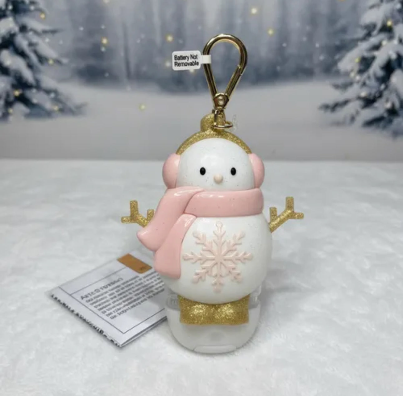 Porta gel Muñeco de Nieve con Luz