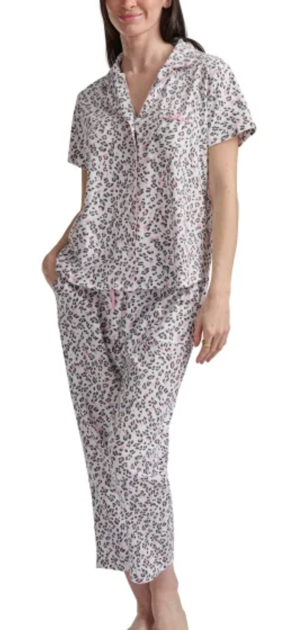 Pijama Gris y Rosado