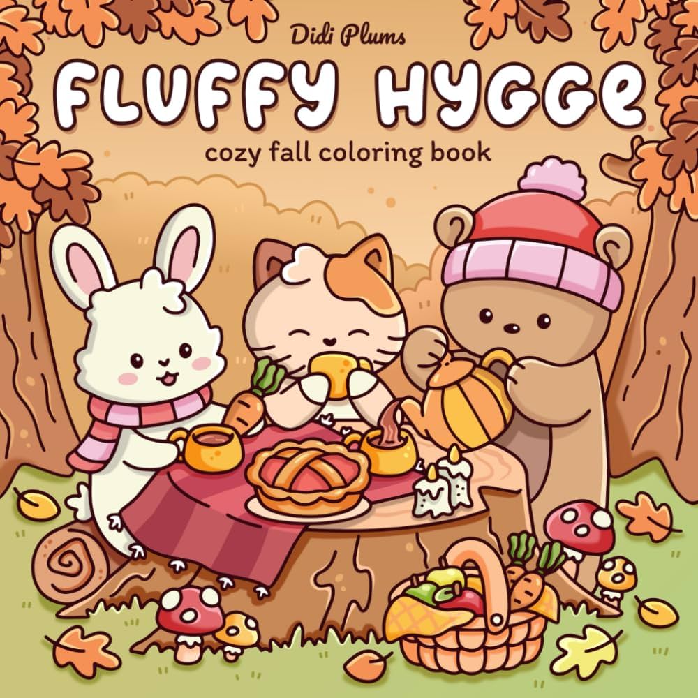 Fluffy Hygge coloring book