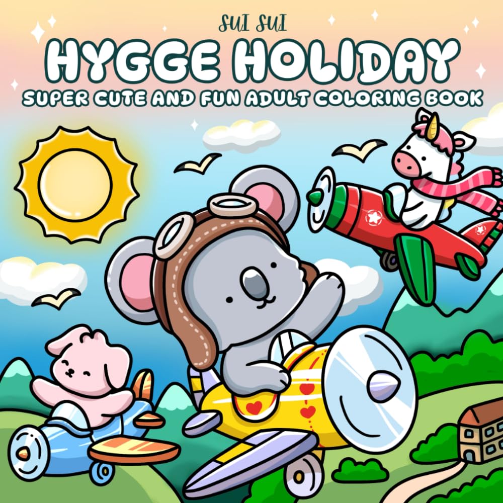 Hygge Holiday super cute and fun adult coloring book