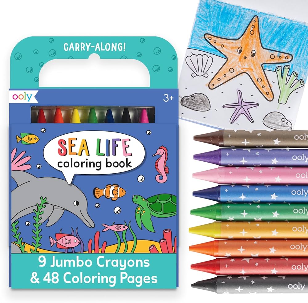 Sea Life🌊🐠🐬 Coloring Book Kit