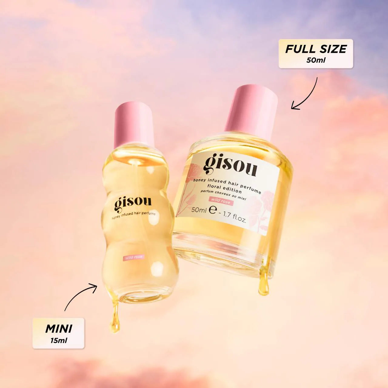 Gisou 🐝🩷🌼 Mini Wild Rose Honey Infused Hair Perfume