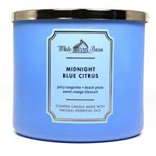 Bath and body works midnight blue citrus vela 3 mechas