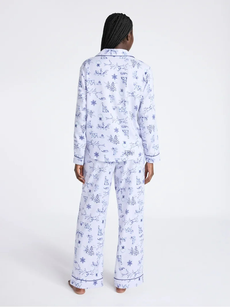 Pijama Navideña Celeste