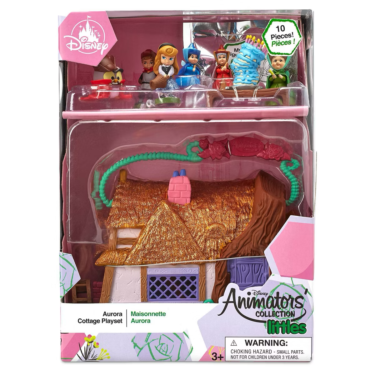 Disney Animators' Collection Littles Sleeping Beauty Aurora Cottage Playset