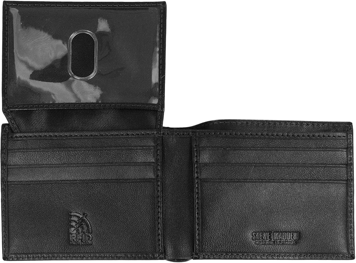 Steve Madden Men's Slim Leather Wallet