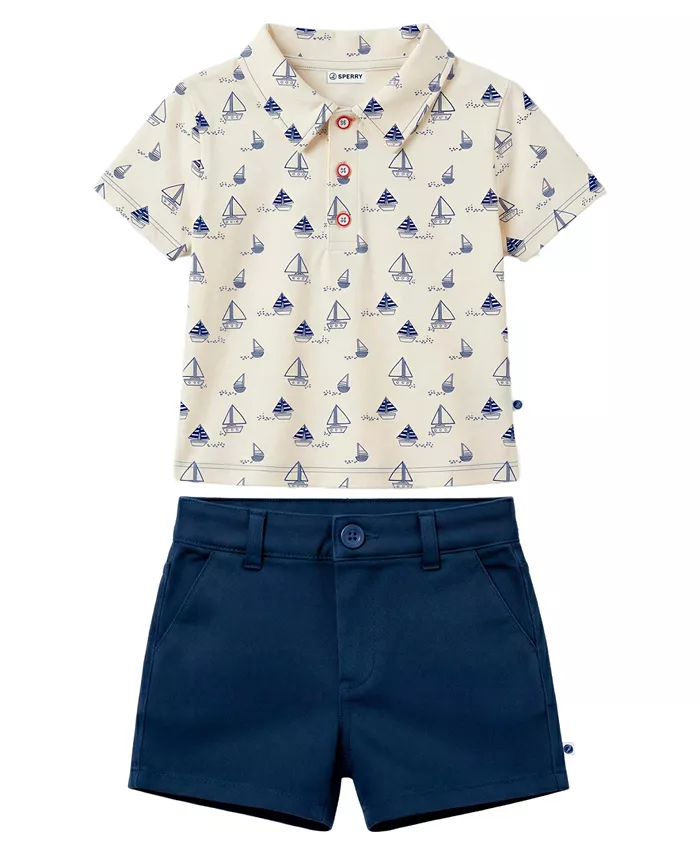 Set Sperry Short y Camisa tipo Polo