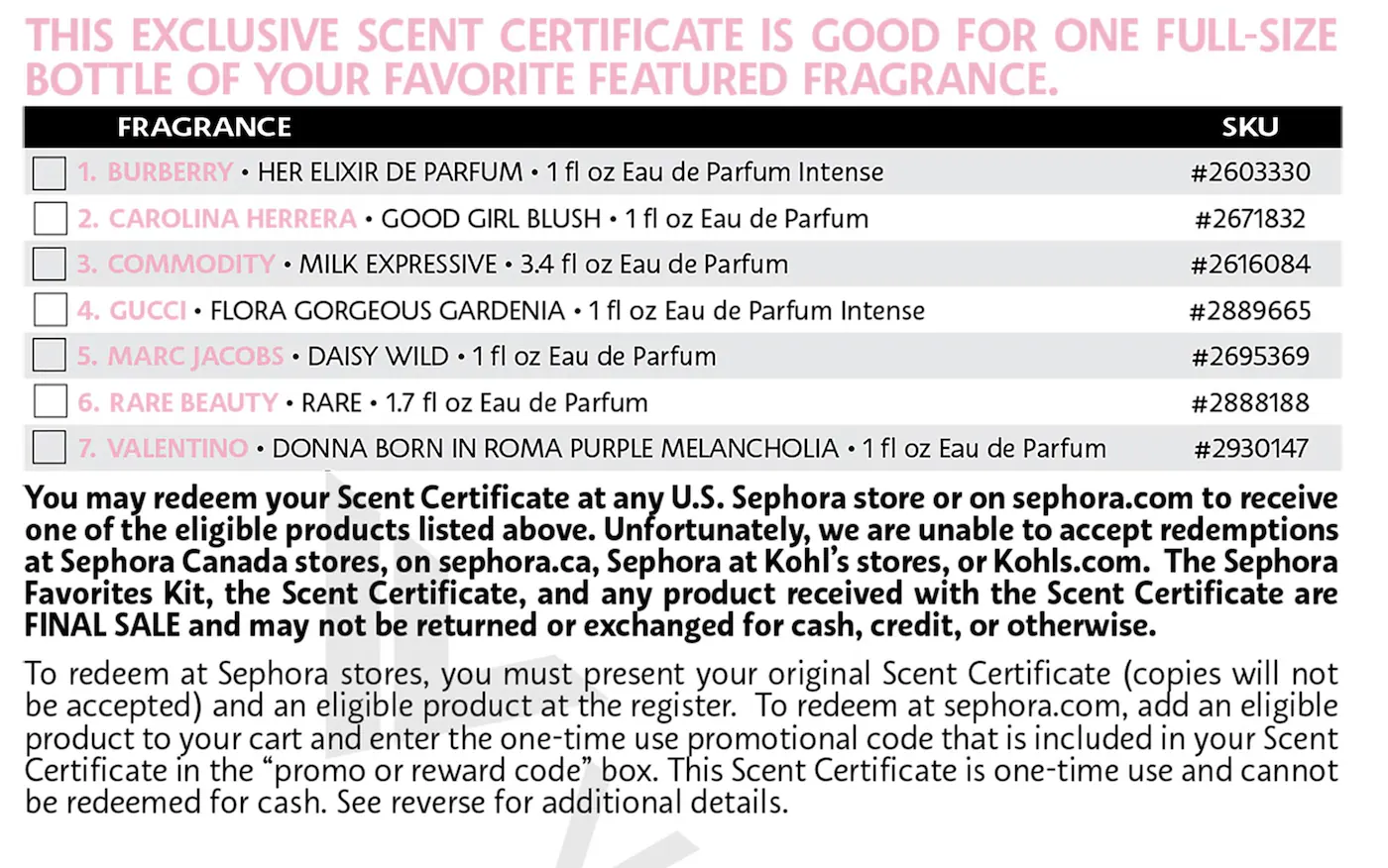 Sephora Favorites Mother's Day Perfume Sampler Gift Set w/ Redeemable Voucher