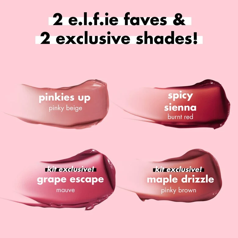 Elf Glossy Lip Stain Shades 4 Days Kit
