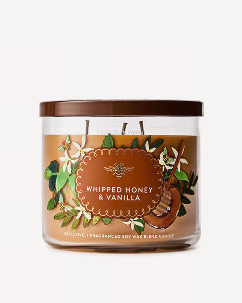 Whipped Honey & Vanilla 3-Wick Candle | Bath & Body Works