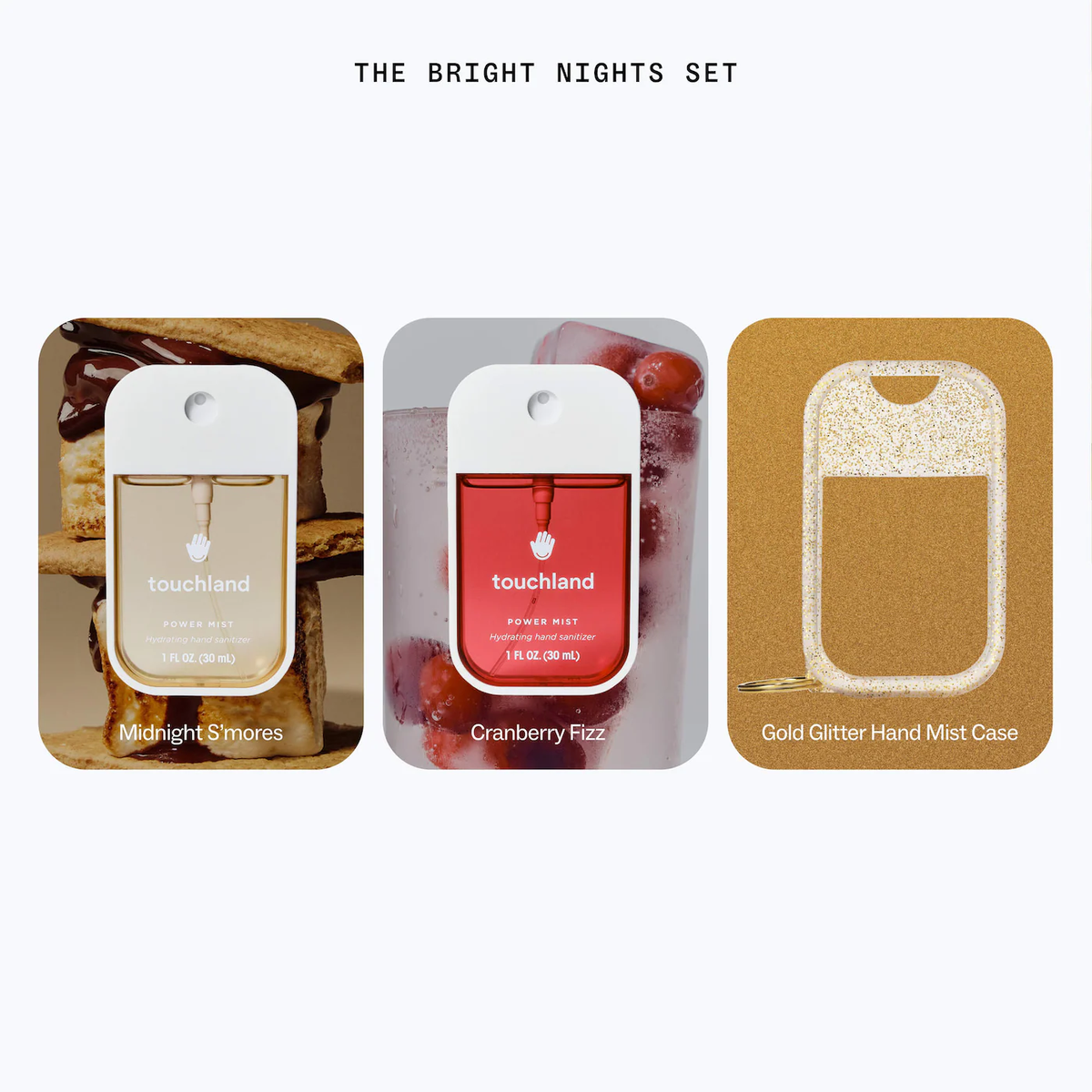 Touchland Special Edition Bright Nights Hand Sanitizer 2-Pack + Case