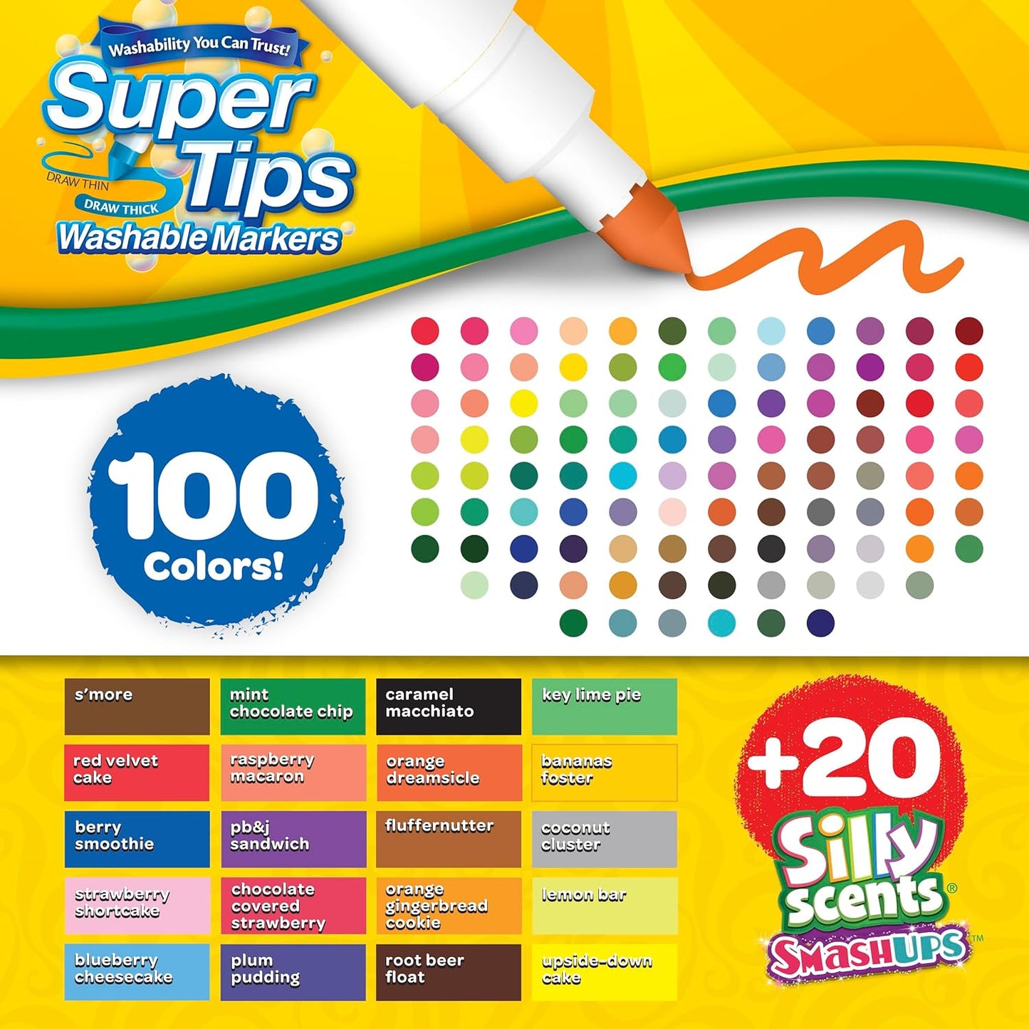 Crayola Super Tips & Silly Scents Washable Marker Set (120ct)