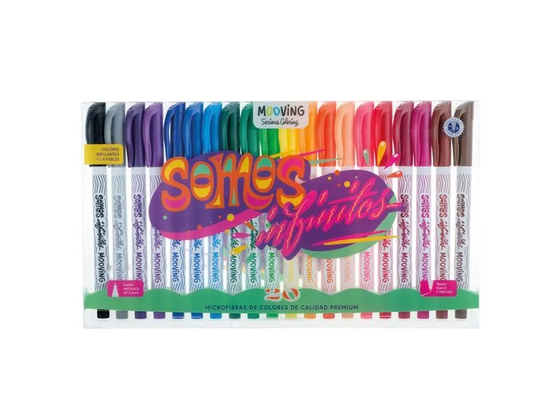 Lápices Fineliner Microfibras x20 by Mooving